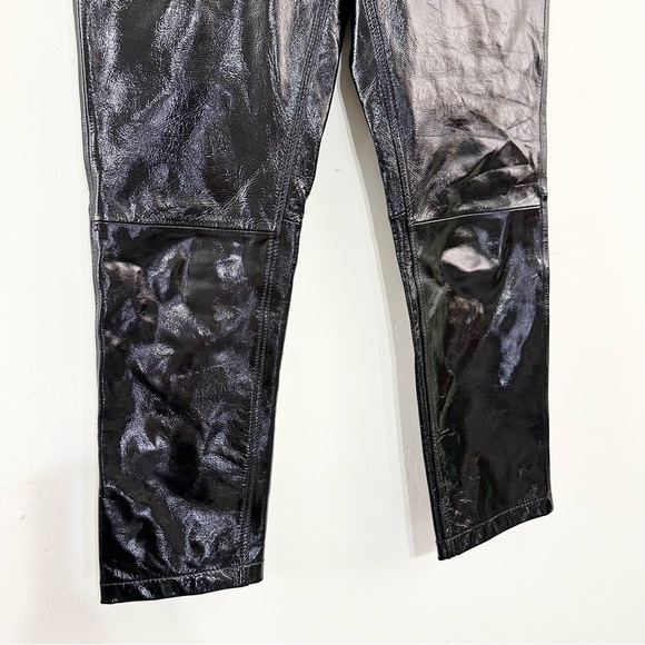 BLDWN The Parker Patent Leather Pants High Rise Exposed Buttons Cropped - Picture 8 of 13